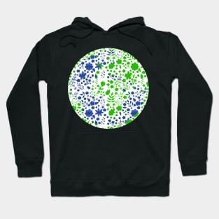 The Earth Laughs In Flowers Floral World in Green Blue Hoodie